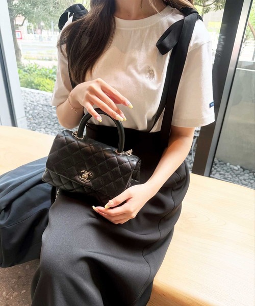 U.S. POLO ASSN.（ユーエスポロアッスン）の「GeeRA別注【U.S. POLO ASSN.】【S-XLサイズ展開】夏マストアイテム！ワンポイント刺繍カラーTシャツ（Tシャツ/カットソー・レディース・イエロー/チャコール/オフホワイト/ライトピンク・LARGE/X-LARGE/MEDIUM/SMALL）」の11枚目の写真