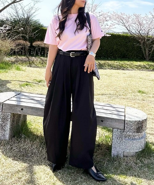 U.S. POLO ASSN.（ユーエスポロアッスン）の「GeeRA別注【U.S. POLO ASSN.】【S-XLサイズ展開】夏マストアイテム！ワンポイント刺繍カラーTシャツ（Tシャツ/カットソー・レディース・イエロー/チャコール/オフホワイト/ライトピンク・LARGE/X-LARGE/MEDIUM/SMALL）」の13枚目の写真