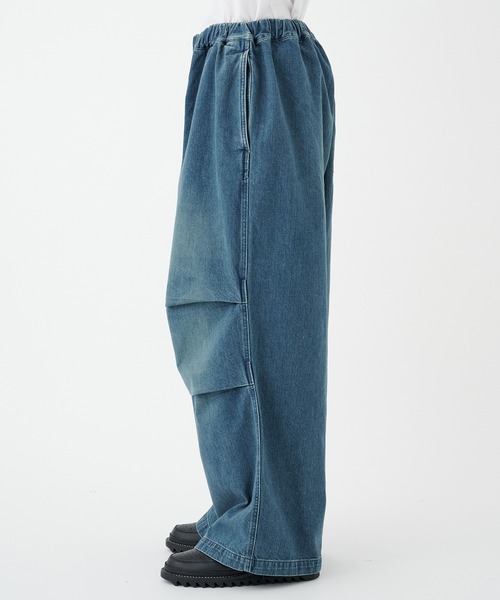 Jieda(ジエダ)の「PARACHUTE DENIM PANTS(デニムパンツ・メンズ・ブラック/インディゴブルー・1/2)」の3枚目の写真