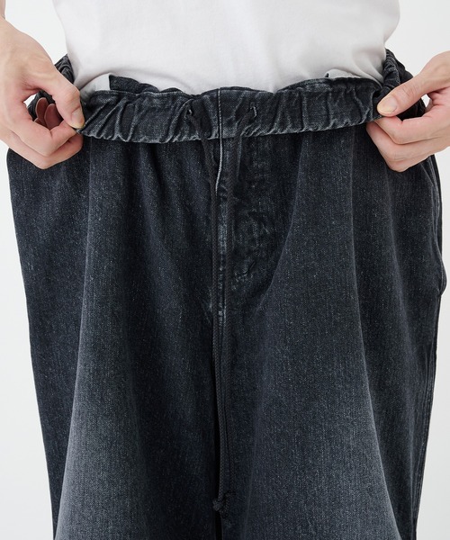 Jieda(ジエダ)の「PARACHUTE DENIM PANTS(デニムパンツ・メンズ・ブラック/インディゴブルー・1/2)」の13枚目の写真