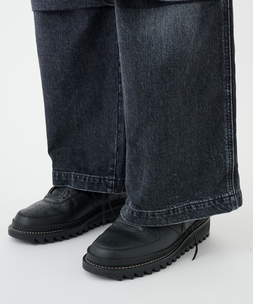 Jieda(ジエダ)の「PARACHUTE DENIM PANTS(デニムパンツ・メンズ・ブラック/インディゴブルー・1/2)」の18枚目の写真