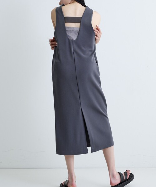 GALLEST(ギャレスト)の「バックシャンジャンドレ(ワンピース・レディース・チャコールグレー/ナチュラル/ブラック・36/38/40)」の3枚目の写真