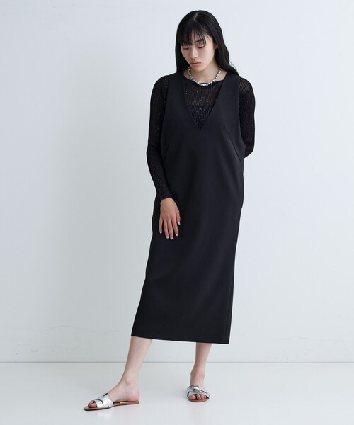 GALLEST(ギャレスト)の「バックシャンジャンドレ(ワンピース・レディース・チャコールグレー/ナチュラル/ブラック・36/38/40)」の4枚目の写真