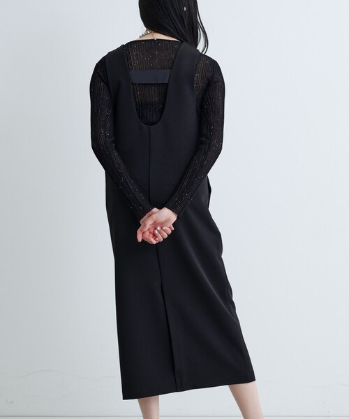 GALLEST(ギャレスト)の「バックシャンジャンドレ(ワンピース・レディース・チャコールグレー/ナチュラル/ブラック・36/38/40)」の7枚目の写真