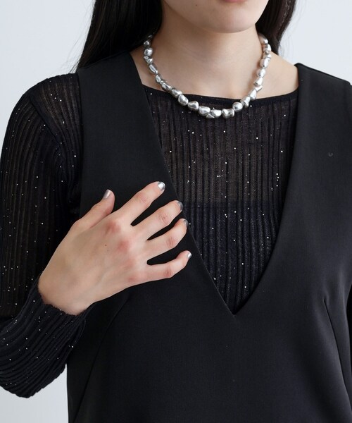 GALLEST(ギャレスト)の「バックシャンジャンドレ(ワンピース・レディース・チャコールグレー/ナチュラル/ブラック・36/38/40)」の8枚目の写真