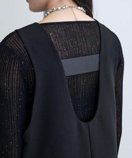 GALLEST(ギャレスト)の「バックシャンジャンドレ(ワンピース・レディース・チャコールグレー/ナチュラル/ブラック・36/38/40)」の9枚目の写真