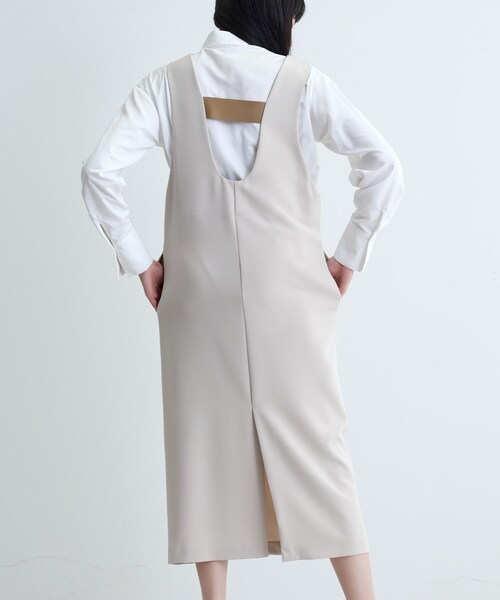 GALLEST(ギャレスト)の「バックシャンジャンドレ(ワンピース・レディース・チャコールグレー/ナチュラル/ブラック・36/38/40)」の13枚目の写真