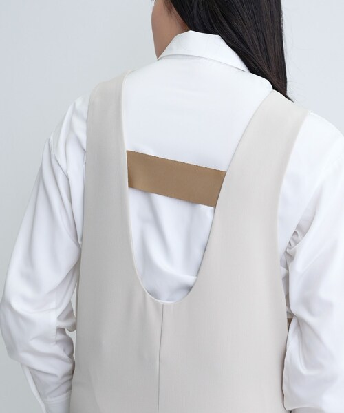 GALLEST(ギャレスト)の「バックシャンジャンドレ(ワンピース・レディース・チャコールグレー/ナチュラル/ブラック・36/38/40)」の15枚目の写真