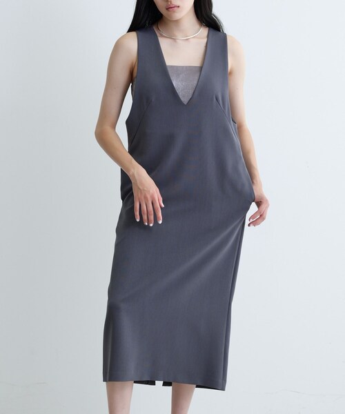 GALLEST(ギャレスト)の「バックシャンジャンドレ(ワンピース・レディース・チャコールグレー/ナチュラル/ブラック・36/38/40)」の19枚目の写真