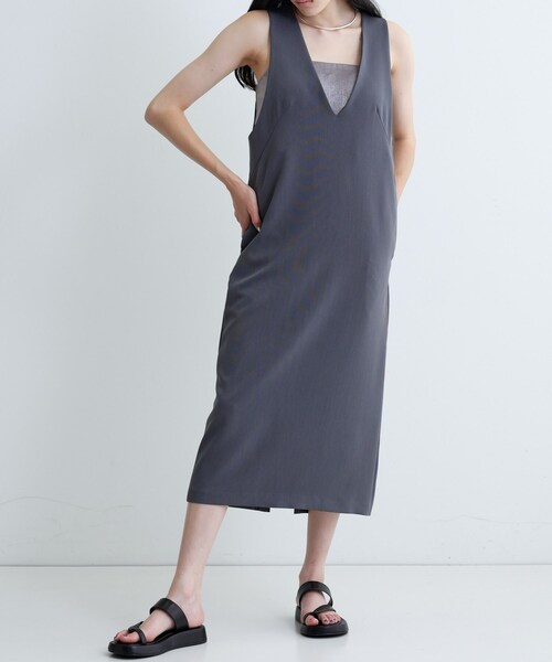 GALLEST(ギャレスト)の「バックシャンジャンドレ(ワンピース・レディース・チャコールグレー/ナチュラル/ブラック・36/38/40)」の20枚目の写真