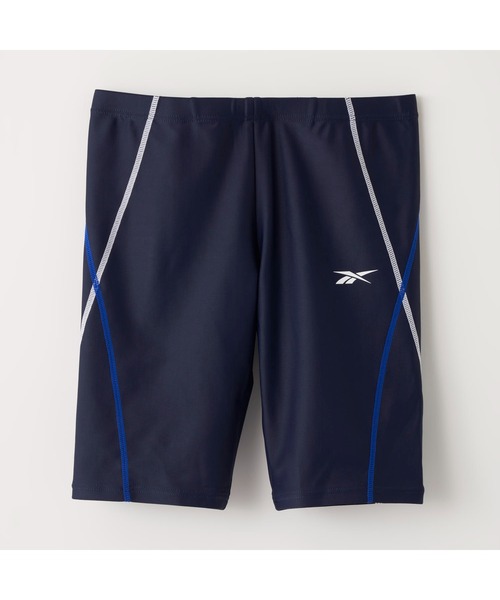 Reebok(リーボック)の「Reebok リーボック スポーティーステッチ 膝上ロングスイムスパッツ 130~170cm(その他パンツ・キッズ・ブラック/ネイビー・130cm/140cm/150cm/160cm/170cm)」の2枚目の写真