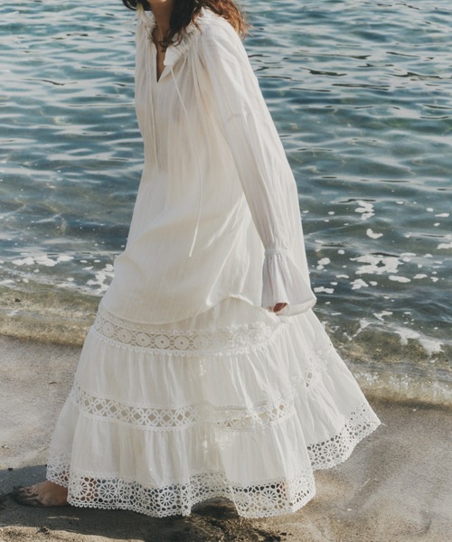 【激レア】イヴ サンローラン リヴゴーシュ　高級　シルク　スカート RU7865EW02612_thumb.jpg