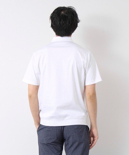 NOLLEY’S（ノーリーズ）の「《ビジカジ対応》シルケットスムース ドレスポロ ビズポロ 25SS（ポロシャツ・メンズ・ホワイト/チャコールグレー/ブラック/グレイッシュベージュ/グレイッシュブルー/ブルー/キャメル・S/M/L/XL/XXL）」の12枚目の写真