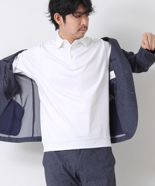 NOLLEY’S（ノーリーズ）の「《ビジカジ対応》シルケットスムース ドレスポロ ビズポロ 25SS（ポロシャツ・メンズ・ホワイト/チャコールグレー/ブラック/グレイッシュベージュ/グレイッシュブルー/ブルー/キャメル・S/M/L/XL/XXL）」の16枚目の写真