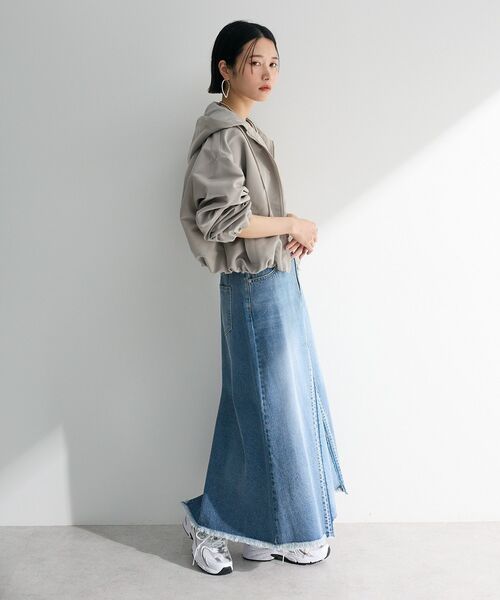 ELENCARE DUE(エレンカーレデュエ)の「・ELENCARE DUE バルーンショートマンパー(マウンテンパーカー・レディース・ブラック/ライトグレー/アイボリー・FREE)」の9枚目の写真