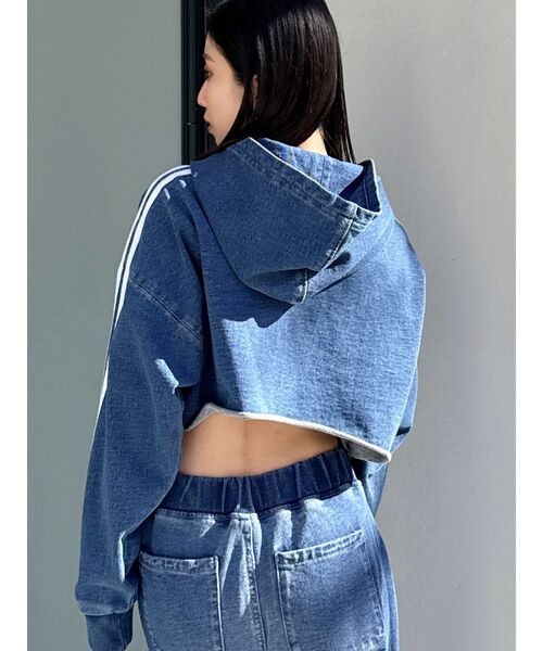 GYDA（ジェイダ）の「GD 2ラインカットデニムショートZIP UP