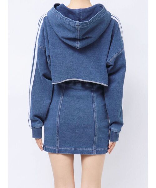 GYDA（ジェイダ）の「GD 2ラインカットデニムショートZIP UPブルゾン【SETUP着用可】（ブルゾン・レディース・ライトブルー/ブルー・FREE）」の18枚目の写真