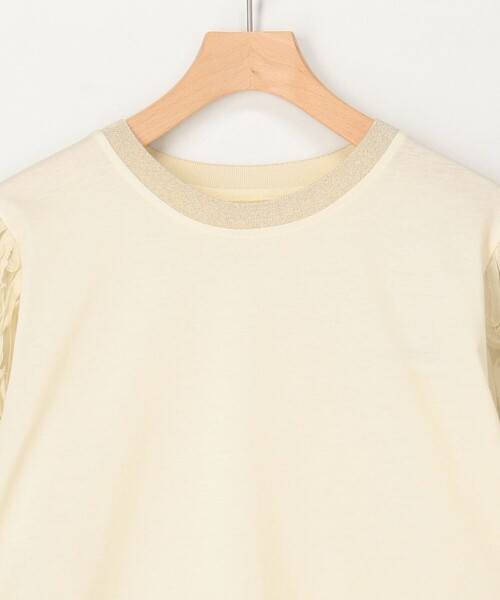 MICO COULIER（ミコクリエ）の「コードレース×シルケット プルオーバーカットソー（Tシャツ/カットソー・レディース・キナリ/ブラック・38）」の11枚目の写真