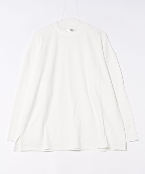 SUWDEE（スーディー）の「crew neck oversize cut pullover（Tシャツ/カットソー・レディース・ベージュ/ホワイト/ブラック・FREE）」の2枚目の写真
