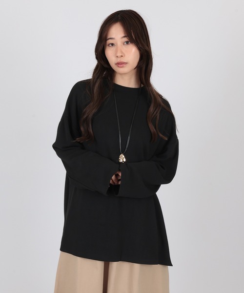 SUWDEE（スーディー）の「crew neck oversize cut pullover（Tシャツ/カットソー・レディース・ベージュ/ホワイト/ブラック・FREE）」の5枚目の写真