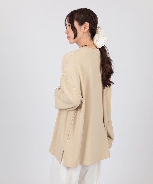 SUWDEE（スーディー）の「crew neck oversize cut pullover（Tシャツ/カットソー・レディース・ベージュ/ホワイト/ブラック・FREE）」の8枚目の写真