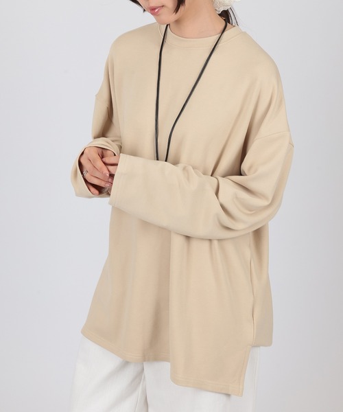 SUWDEE（スーディー）の「crew neck oversize cut pullover（Tシャツ/カットソー・レディース・ベージュ/ホワイト/ブラック・FREE）」の9枚目の写真