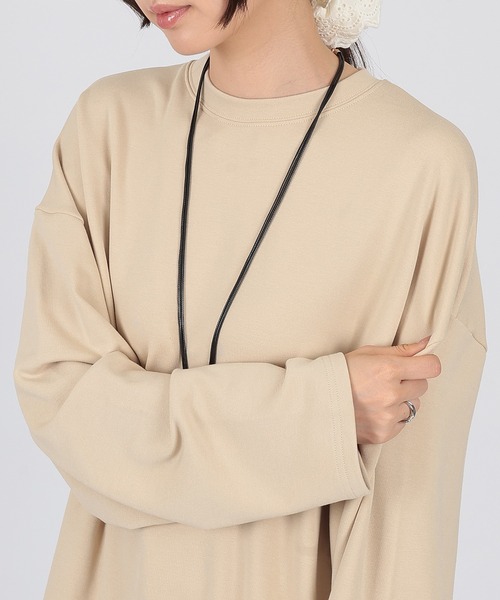 SUWDEE（スーディー）の「crew neck oversize cut pullover（Tシャツ/カットソー・レディース・ベージュ/ホワイト/ブラック・FREE）」の11枚目の写真