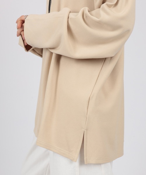 SUWDEE（スーディー）の「crew neck oversize cut pullover（Tシャツ/カットソー・レディース・ベージュ/ホワイト/ブラック・FREE）」の13枚目の写真