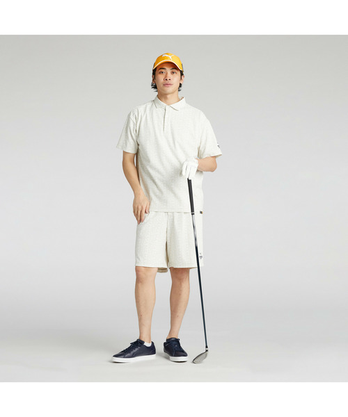 PUMA(プーマ)の「PUMA プーマ メンズ ゴルフ FOG ジャガード AOP 半袖 ポロシャツ(ポロシャツ・メンズ・ホワイト系その他/オレンジ/ネイビー・LARGE/SMALL/MEDIUM/XX-LARGE/X-LARGE)」の4枚目の写真