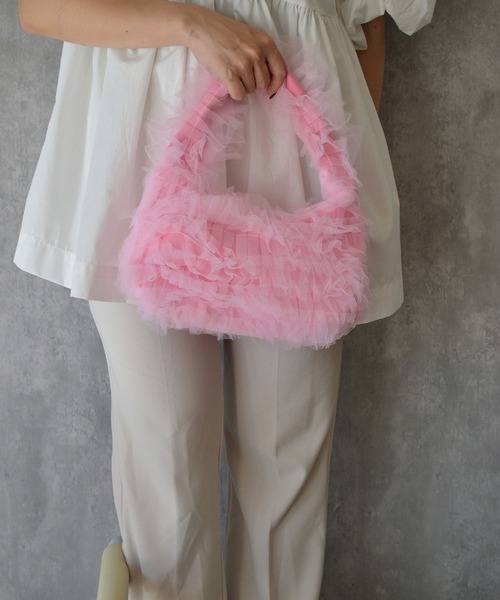 BROTHERHOOD（ブラザーフッド）の「【eY】Twinkle Tulle Bag（ハンドバッグ・レディース・ブラック/フューシャピンク/ピンク・FREE）」の8枚目の写真