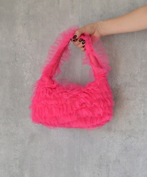 BROTHERHOOD（ブラザーフッド）の「【eY】Twinkle Tulle Bag（ハンドバッグ・レディース・ブラック/フューシャピンク/ピンク・FREE）」の7枚目の写真