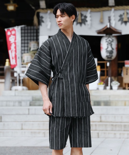 セール】綿100%しじら織り 甚平上下セット（浴衣）｜SPU（スプ）の