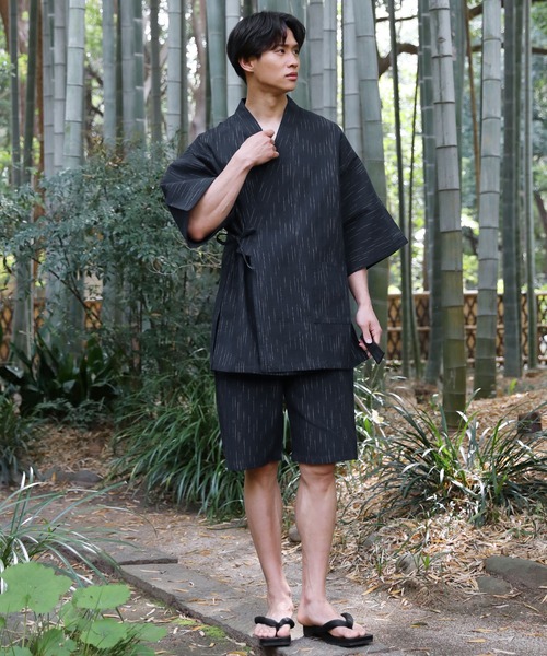 セール】綿100%しじら織り 甚平上下セット（浴衣）｜SPU（スプ