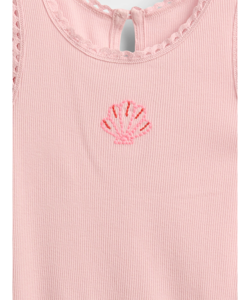 GAP（ギャップ）の「リブ グラフィック タンクトップ (幼児・ベビー)（タンクトップ・キッズ・ブルー/ピンク/イエロー/オフホワイト・80ｃｍ/90cm/95cm/110cm/105cm/100cm）」の16枚目の写真