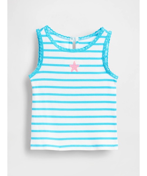 GAP（ギャップ）の「リブ グラフィック タンクトップ (幼児・ベビー)（タンクトップ・キッズ・ブルー/ピンク/イエロー/オフホワイト・80ｃｍ/90cm/95cm/110cm/105cm/100cm）」の3枚目の写真