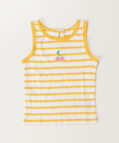 GAP（ギャップ）の「リブ グラフィック タンクトップ (幼児・ベビー)（タンクトップ・キッズ・ブルー/ピンク/イエロー/オフホワイト・80ｃｍ/90cm/95cm/110cm/105cm/100cm）」の6枚目の写真