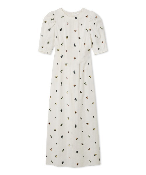 【FRAY I.D】フルーツエンブロイダリーパフスリーブワンピース セール】フルーツエンブロイダリーパフスリーブワンピース