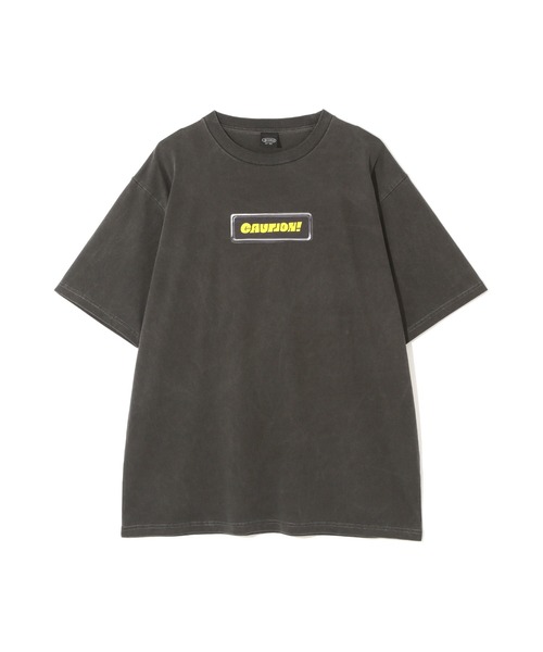 MANASTASH(マナスタッシュ)の「MANASTASH/マナスタッシュ PUMICE TEE CAUTION!/パミスTシャツ コーション!(Tシャツ/カットソー・メンズ・ホワイト/ブラック・S/M/L/XL)」の6枚目の写真