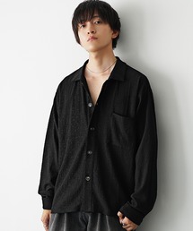 【MinoriTY】楊柳生地オープンカラールーズフィット長袖&半袖シャツ メンズ リラックスフィット ルーズシルエット ビッグシルエット 夏服 春服