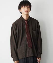 MinoriTY | 【MinoriTY】楊柳生地オープンカラールーズフィット長袖＆半袖シャツ メンズ リラックスフィット ルーズシルエット ビッグシルエット 夏服 秋服(シャツ/ブラウス)