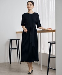 自由区（ジユウク）の「シフォンプリーツ ワンピース（ワンピース）」