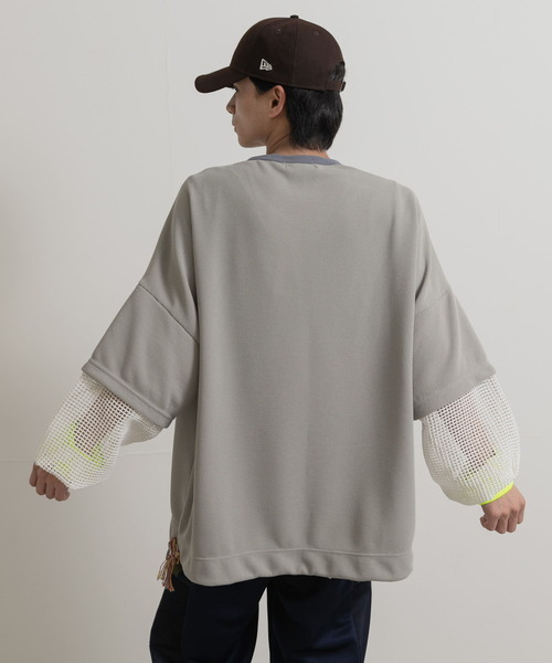 masterkey HUSTLER ワッフルスウェットシャツ グレー masterkey HUSTLER ワッフルスウェットシャツ グレー