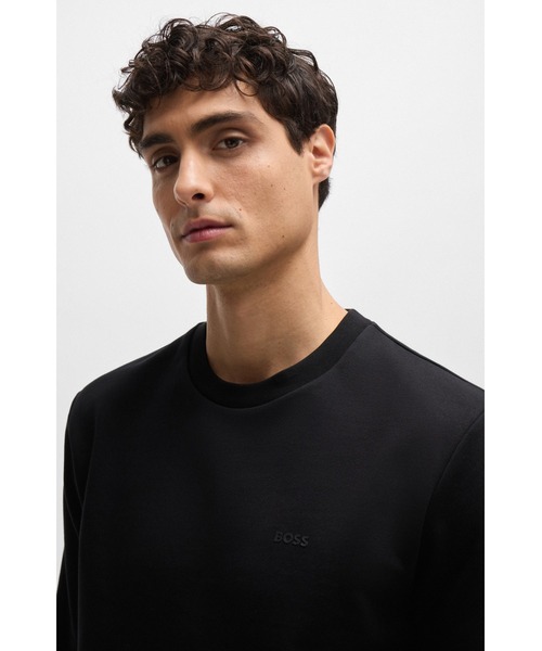 BOSS(ボス)の「コットンテリー スウェットシャツ ラバープリントロゴ(スウェット・メンズ・ブラック・L/M/XL/XXL/XXXL/S)」の4枚目の写真