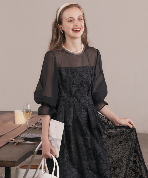 セール】【BONLECILL noir】異素材ドッキングキャンディースリーブ