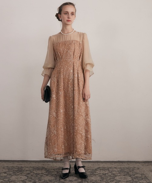 セール】【BONLECILL noir】異素材ドッキングキャンディースリーブ