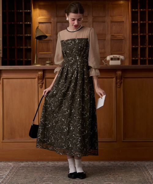 セール】【BONLECILL noir】異素材ドッキングキャンディースリーブ