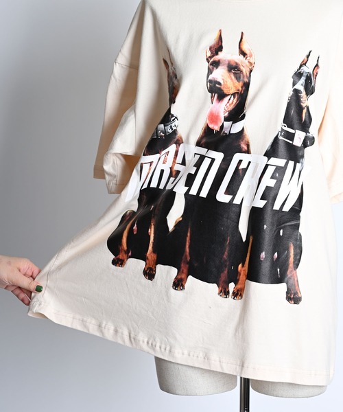 tシャツ アニマル 動物 犬 ドーベルマン プリント 半袖 Tシャツ レディース メンズ アニマル 動物 犬 ドーベルマン プリント 半袖 Tシャツ（Tシャツ