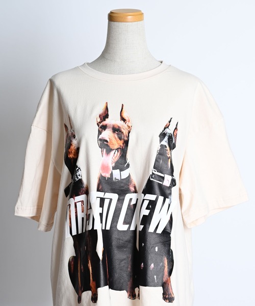 tシャツ アニマル 動物 犬 ドーベルマン プリント 半袖 Tシャツ レディース メンズ アニマル 動物 犬 ドーベルマン プリント 半袖 Tシャツ（Tシャツ