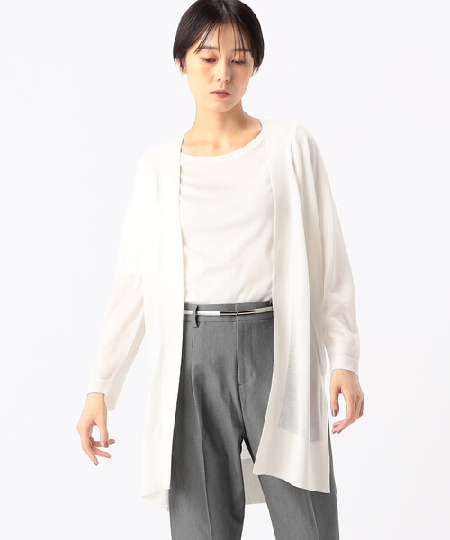 COMME CA（コムサ）の「スパークレーヨンポリエステル カーディガン（カーディガン/ボレロ・レディース・ベージュ/ホワイト・9号）」の10枚目の写真