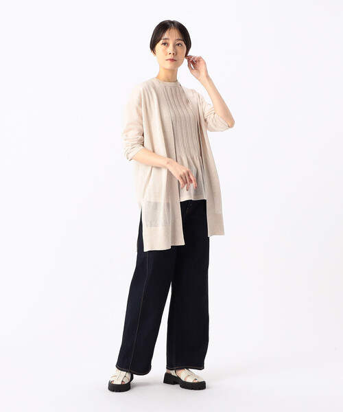 COMME CA（コムサ）の「スパークレーヨンポリエステル カーディガン（カーディガン/ボレロ・レディース・ベージュ/ホワイト・9号）」の14枚目の写真